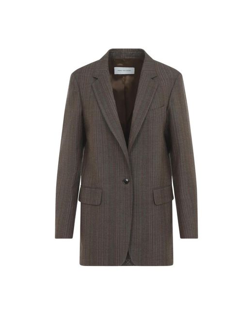 Dries Van Noten Blanchet Jas in het Gray