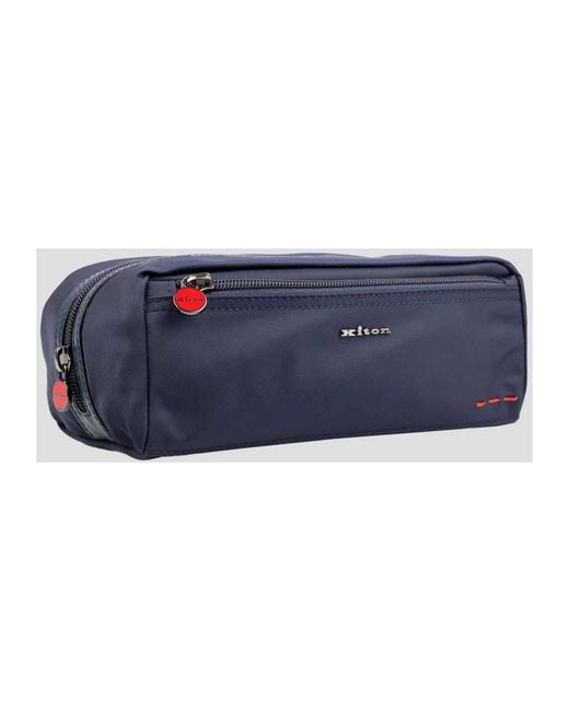 Kiton Blue Toilet Bags for men