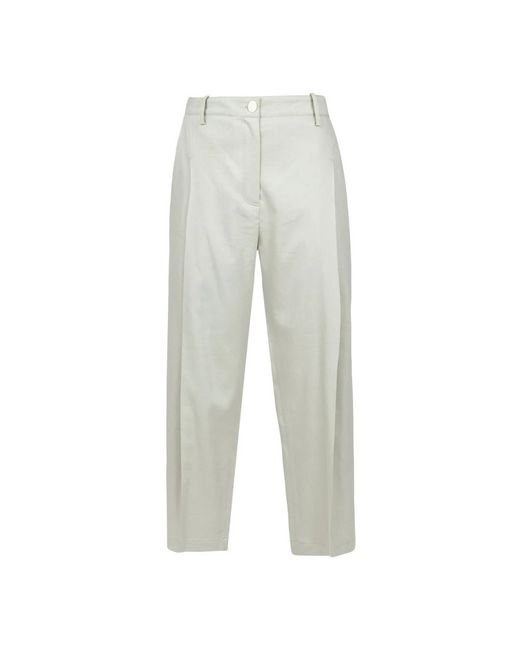 Alysi Gray Slim-Fit Trousers