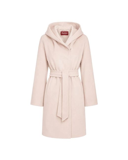 Max Mara Pink Belted Coats