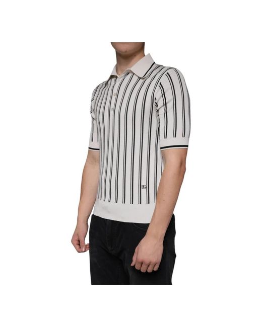 Dolce & Gabbana Gray Polo Shirts for men