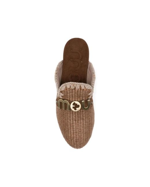 Mules Mou en coloris Brown