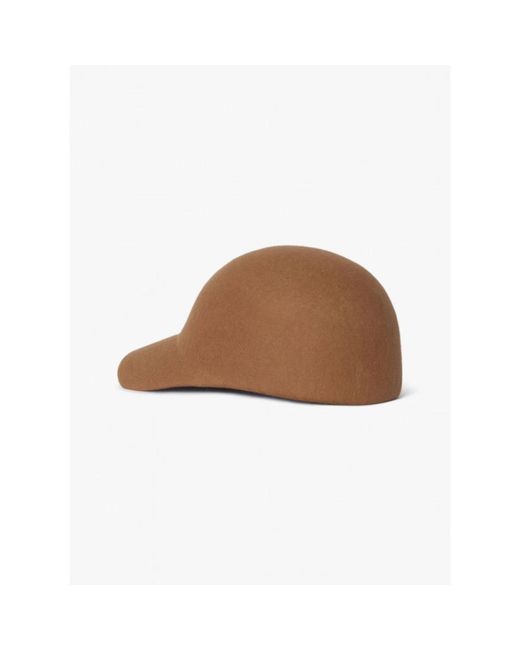 Cinzia Rocca Accessoires ,Bruin ,Wol Stijlvolle Wollen Blend Muts in het Brown voor heren