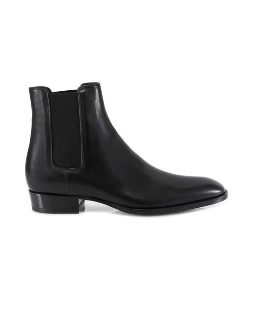 Saint Laurent Black Cowboy & Biker Boots for men