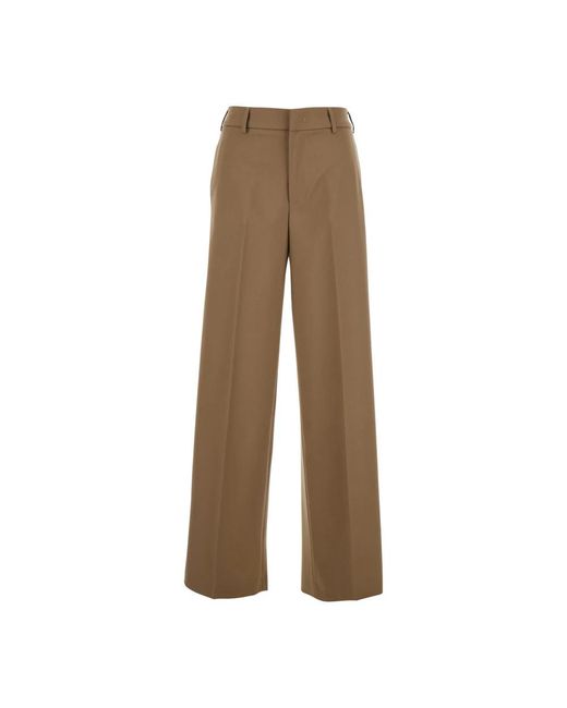 Wide Trousers PT Torino de color Brown