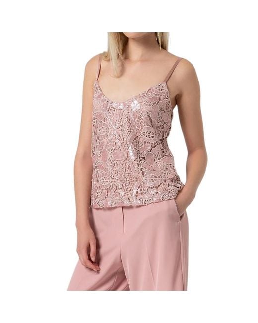 Fracomina Pink Sleeveless Tops