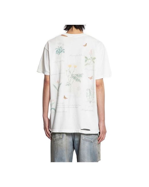 ANCELLM Tops ,Wit ,Katoen Botanical Tee in het White voor heren