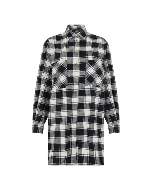 DIESEL Black Shirt Dresses