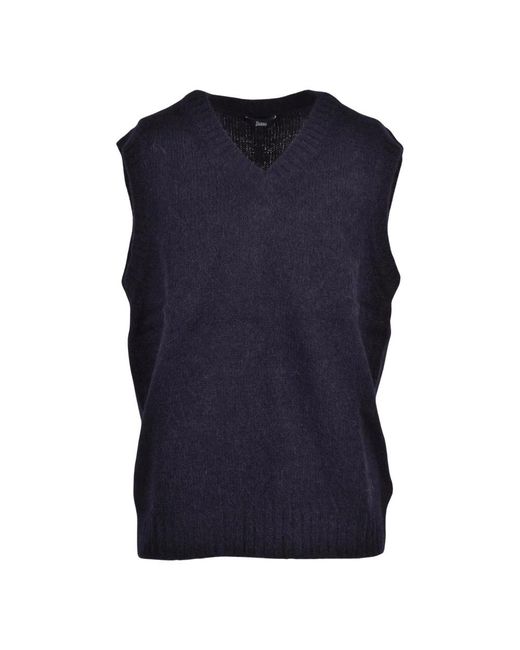 Herno Gilet Scollo V in het Blue voor heren