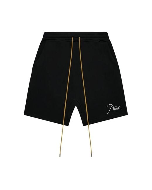 Rhude Black Casual Shorts for men