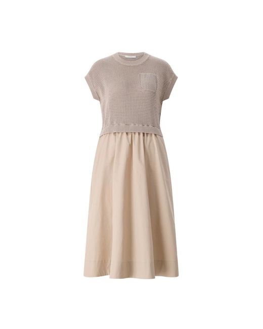 Peserico Natural Midi Dresses