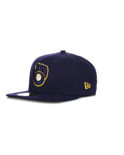 KTZ Accessoires ,Blauw ,Polyester Milwaukee Brewers Platte Klep Pet in het Blue voor heren