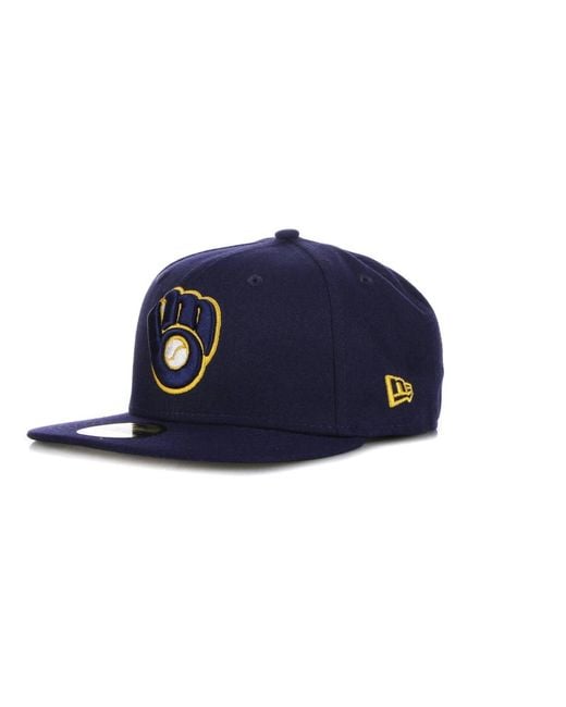 KTZ Accessoires ,Blauw ,Polyester Milwaukee Brewers Platte Klep Pet in het Blue voor heren