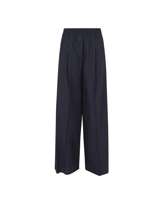 Brunello Cucinelli Blue Straight trousers,natürliche baumwollhose
