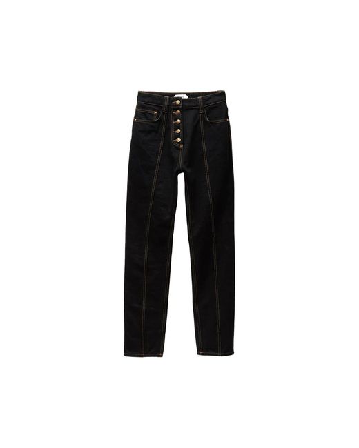 Straight Jeans Versace de color Black