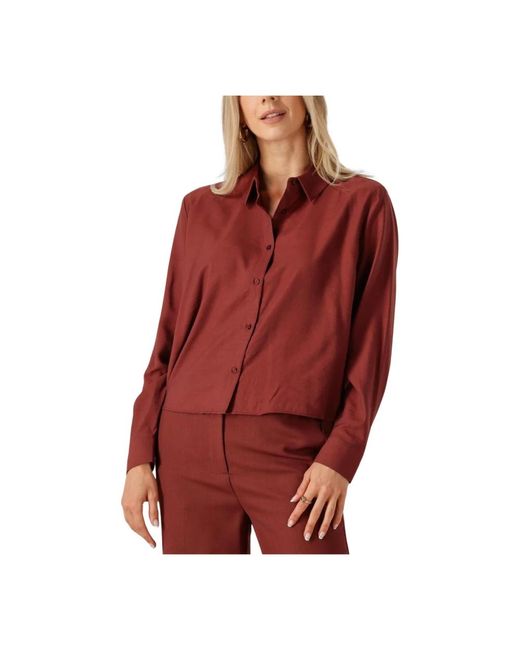 Modström Red Rotes Vielseitiges Hemd Für Herbst-Winter