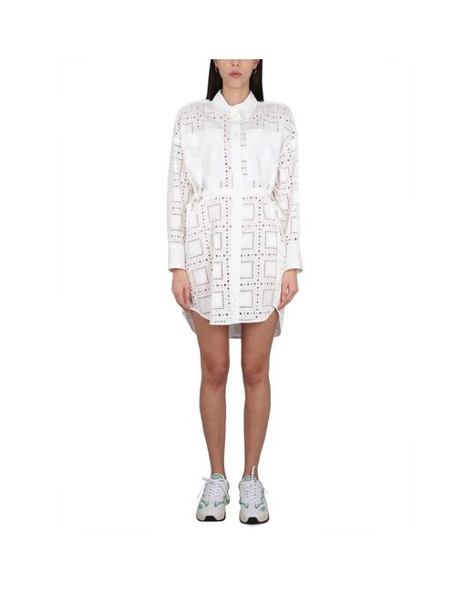 MSGM Abito Dress in het White