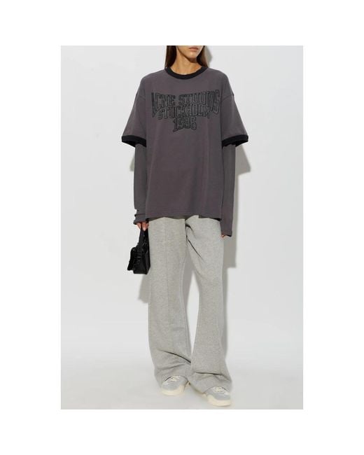 Acne Gray Flared Sweatpants