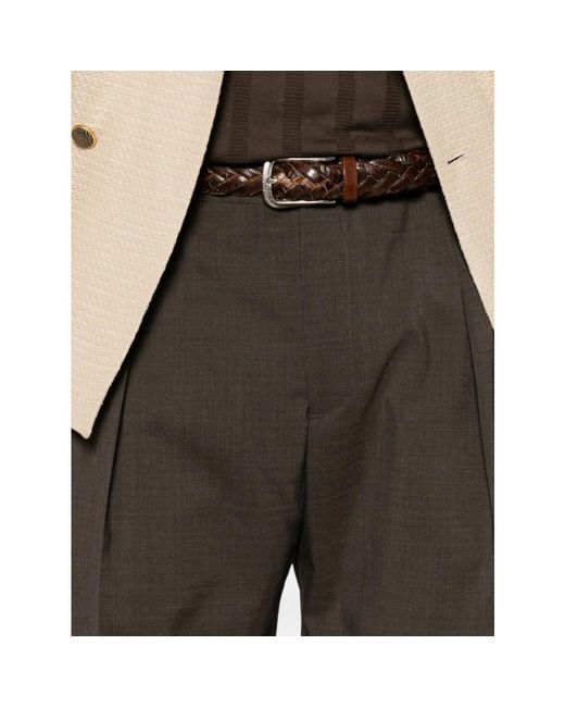 BRIGLIA Gray Suit Trousers for men
