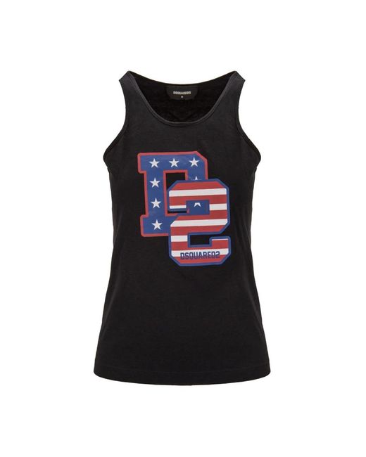 DSquared² Black Sleeveless Tops