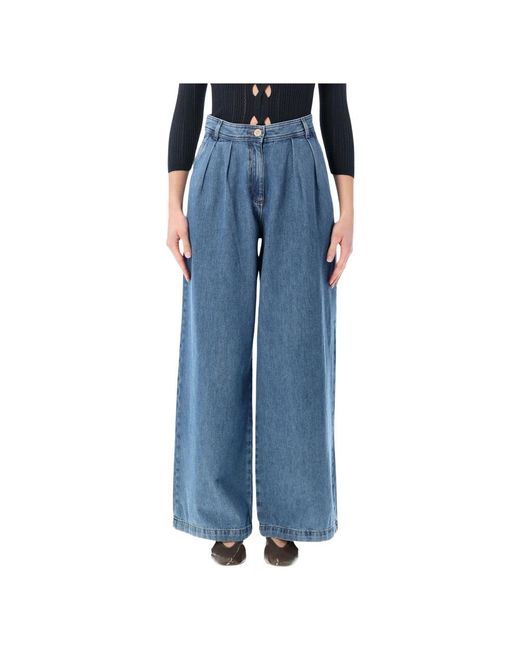 Sessun Diegui Pleated Denim in het Blue
