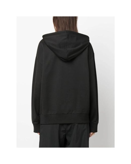 Moncler Black Schwarzer hoodie pullover
