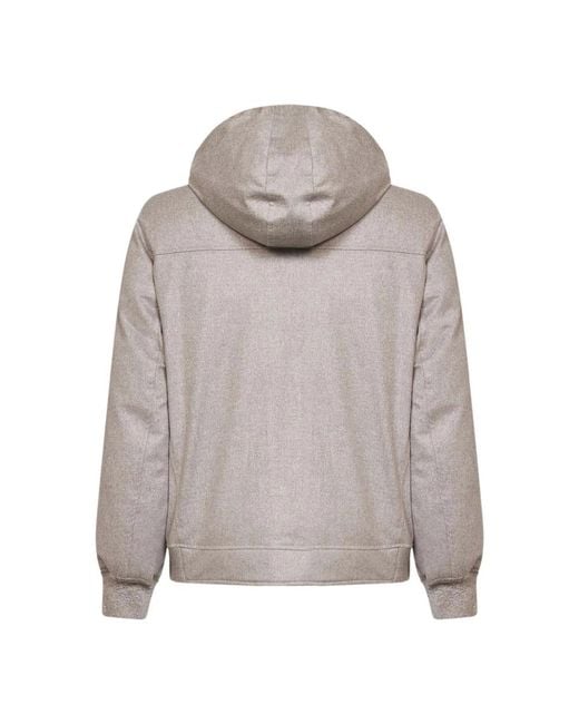 Brunello Cucinelli Gray Winter Jackets for men
