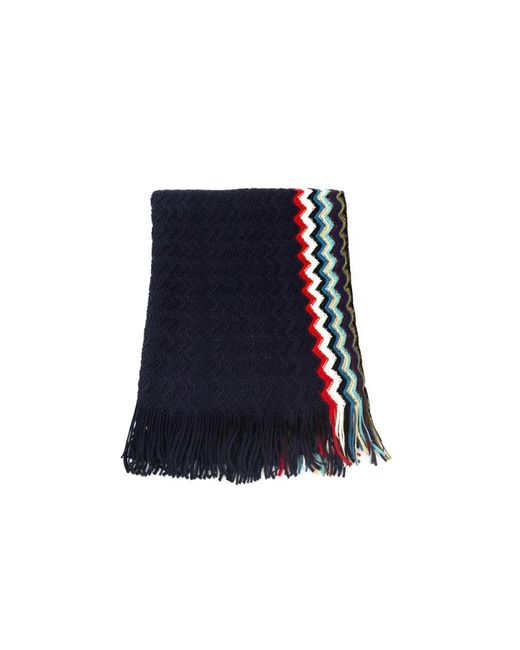 Sciarpa di lana nera di Missoni in Blue da Uomo