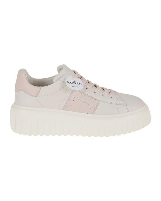 Hogan Gray Streifen nappaleder sneakers mit eva-sohle,beige h-stripes sneakers mit memory foam