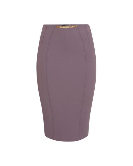 Elisabetta Franchi Purple Pencil Skirts