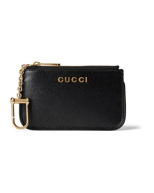 Gucci Script Zip Key Case in het Black