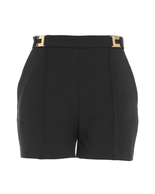 Elisabetta Franchi Black Short Shorts