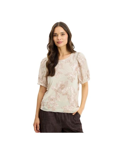 iN FRONT Overhemden ,Blouse in het Natural