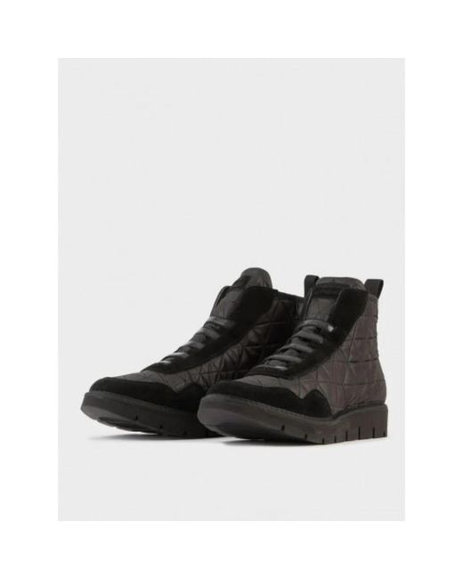 Pànchic Schoenen ,Zwart ,Nylon Lace-Up Boots in het Black