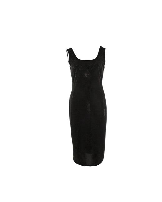 Versace Kleedjes ,Zwart ,Polyester Zwarte Couture Jurk in het Black