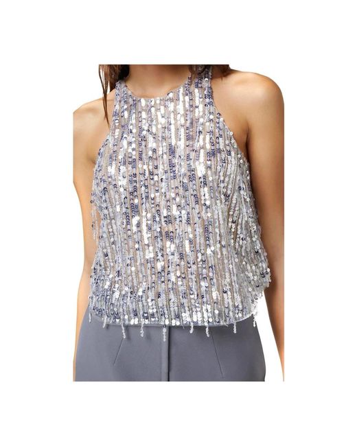 Elisabetta Franchi White Sleeveless Tops