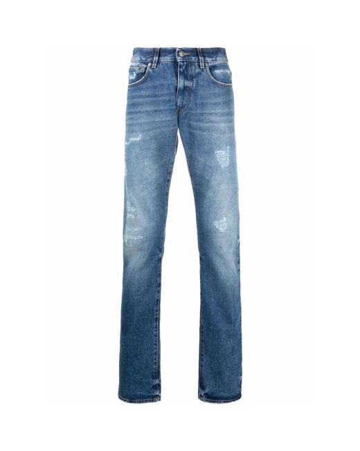 424 Blue Straight Jeans for men