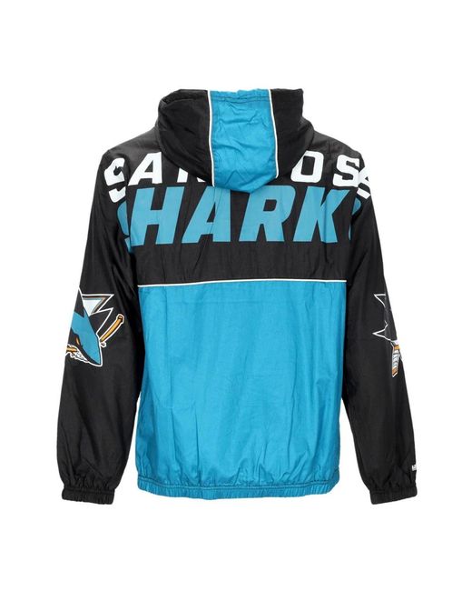 Mitchell & Ness Jassen ,Veelkleurig ,Polyester San Jose Sharks Windbreaker Anorak in het Black voor heren