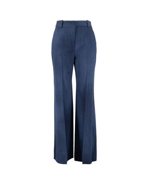 Ermanno Scervino Wijde Viscose Broek in het Blue