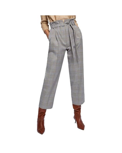 Marella Gray Tapered Trousers