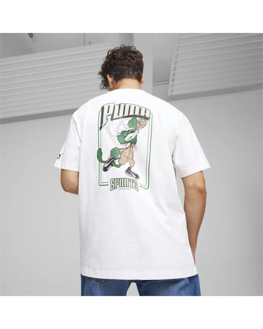 PUMA Fanbase grafik team t-shirt in White für Herren