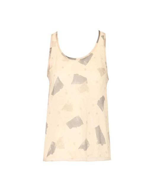 Emporio Armani Natural Sleeveless Tops
