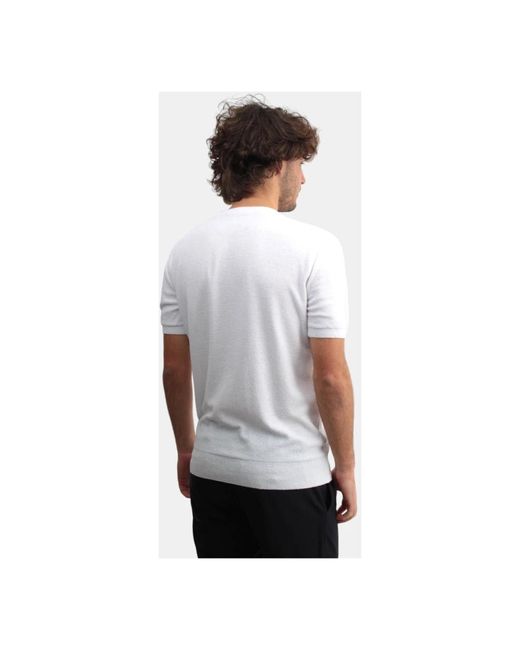 Kangra Weißes chenille-rippshirt in White für Herren