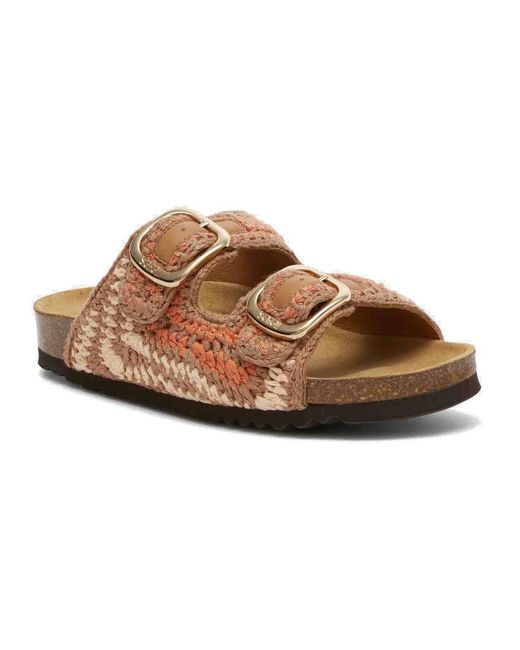 Sliders Scholl en coloris Brown