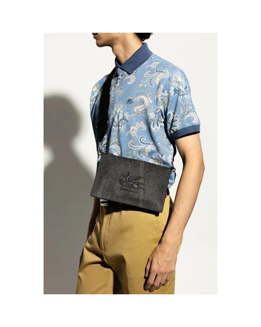 Etro Schultertasche mit logo-förmigem patch in Black für Herren