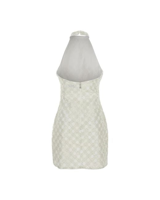 ROTATE BIRGER CHRISTENSEN Kleedjes ,Wit ,Polyester Witte Beaded Halternek Jurk in het White