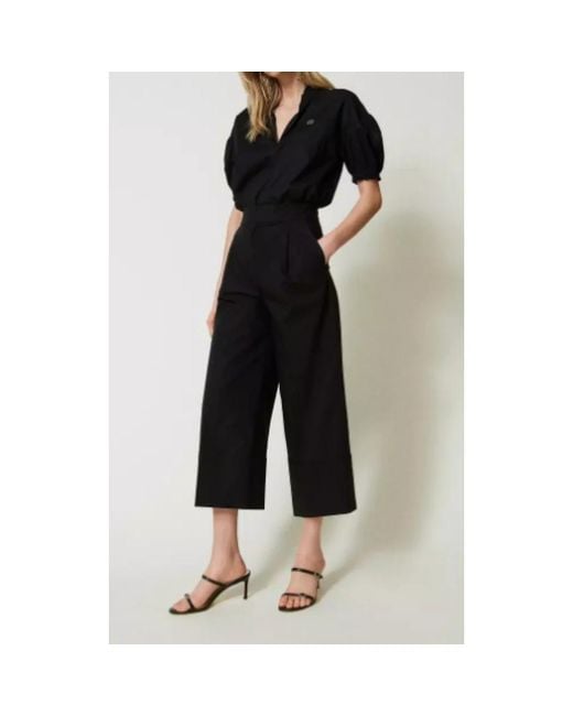 Twinset Black Cropped Trousers