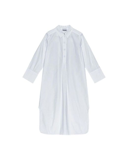 Ganni White Shirt Dresses