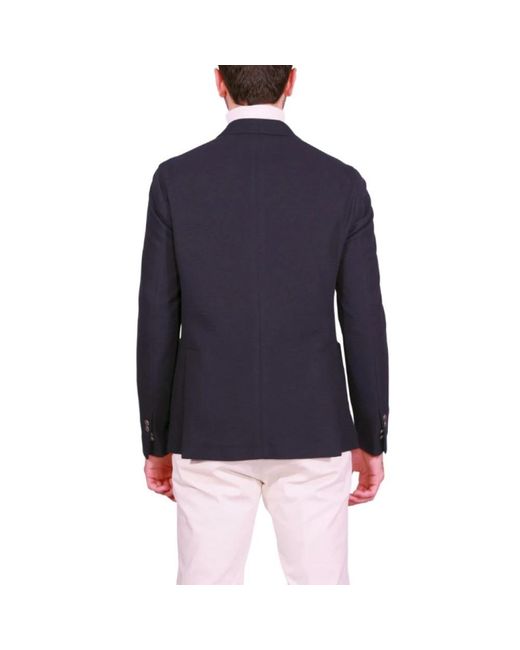 Bharnaba Jassen ,Blauw ,Leer Gks-101.Blu Jacket in het Blue voor heren