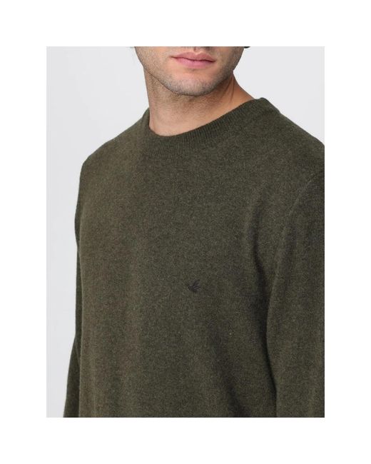 Round-Neck Knitwear di Brooksfield in Green da Uomo